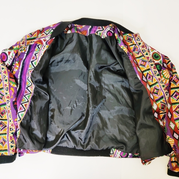 Retro 80s 90s colorful pattern jacket - Picture 6 of 6